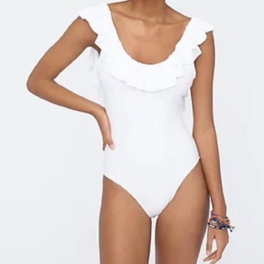 J. Crew ruffle swimsuit 4